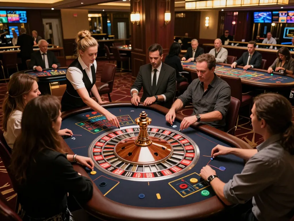 Players strategically engaging in a thrilling game at SC88 live casino, showcasing excitement and luxury.