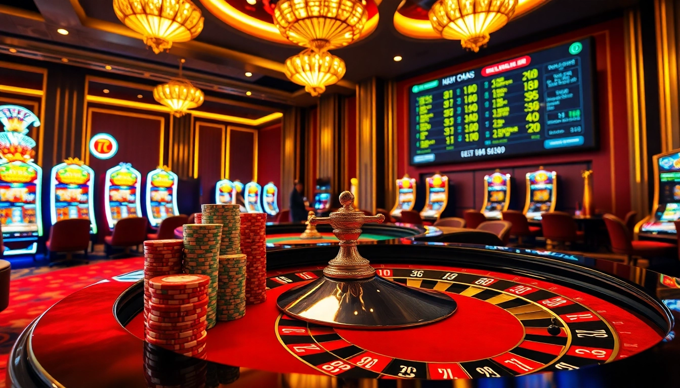 Experience the thrill of "keo nha cai chuan" at a luxurious casino with players engaged in high-stakes games.
