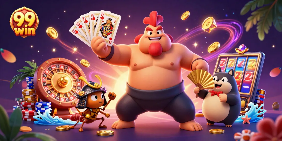 Experience thrilling action at 99 win with vivid characters amidst cascading casino elements