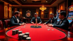 Experience high-stakes gaming at tg88.com with intense poker and luxurious casino elements.