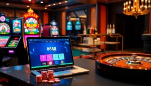Experience the excitement of 888vnd.com with vibrant casino visuals and interactive betting elements.