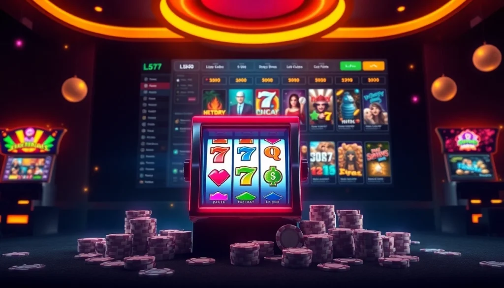 Enjoy thrilling gameplay at L567 online casino with vibrant slot machines and exciting casino elements.